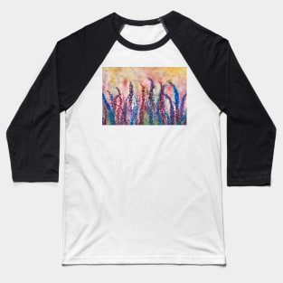 Abstract Watercolour painting - Lavender Fields Baseball T-Shirt